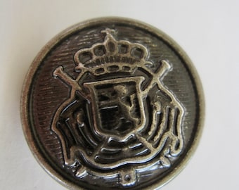 Michael Kors 8 Replacement Buttons Gunmetal Gray Pewter for Blazer Crown Crest