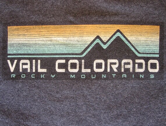 Vintage Vail Colorado Heather Gray Sweatshirt Rai… - image 4