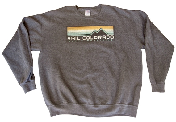 Vintage Vail Colorado Heather Gray Sweatshirt Rai… - image 1