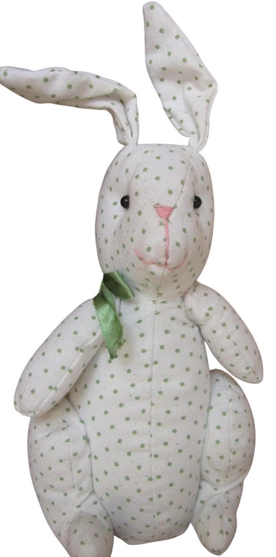 Vintage Cloth Polka Dot Bunny MTY International Plush Stuffed