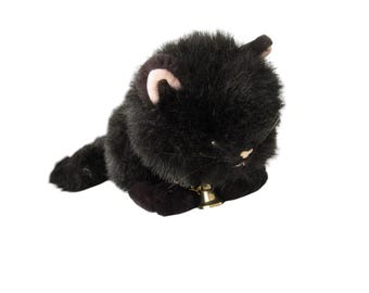 Vintage Rare Original 50's SCHUCO Cute Black Cat, Mohair, Special