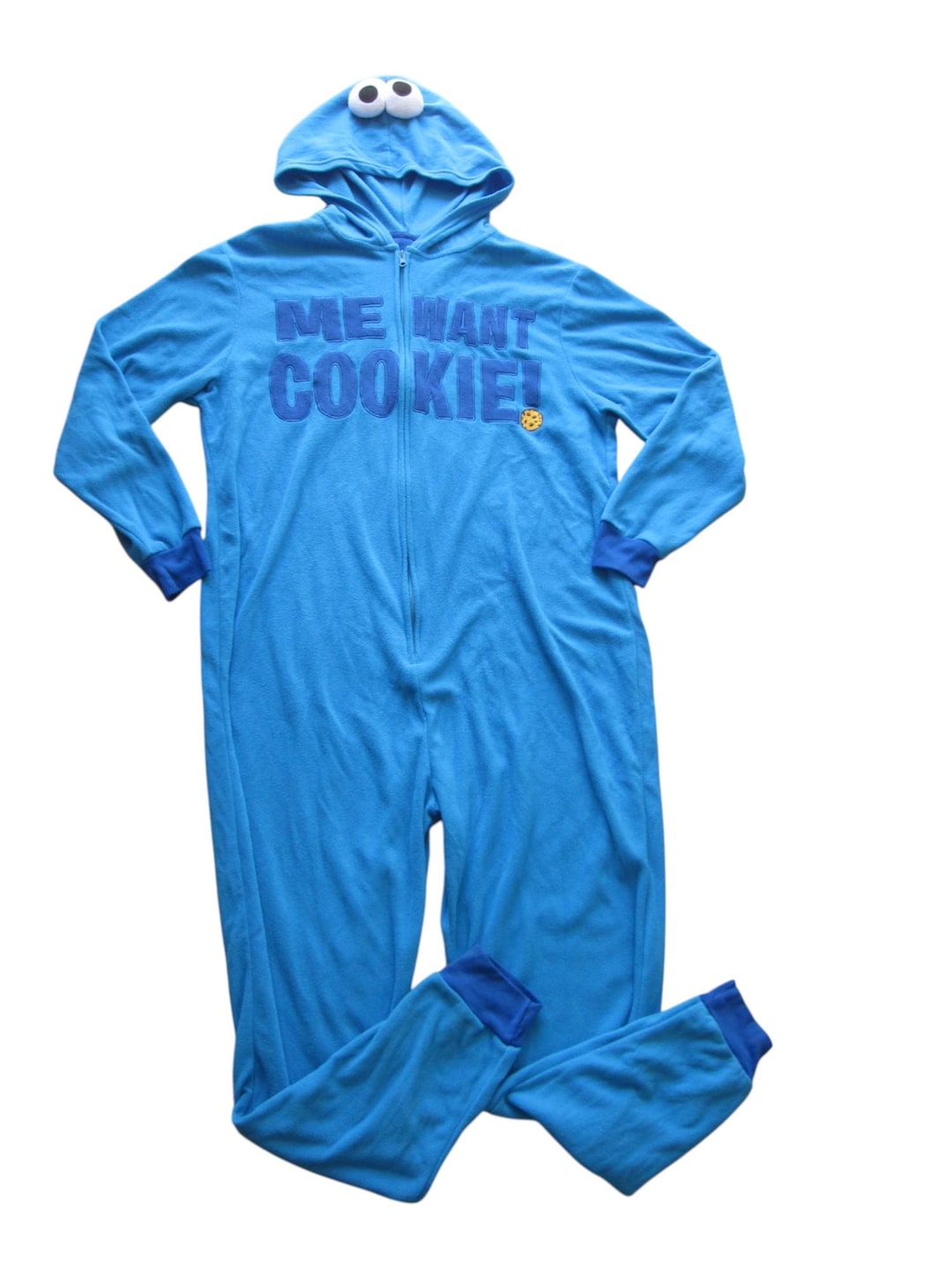 Cookie Monster Mens Onesie 2xl Cookie Monster Costume Adult Size