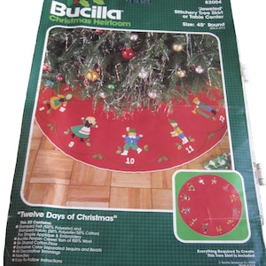 Christmas Bucilla Felt Applique Ornament Kit, PARTRIDGE IN A PEAR  TREE,86066,NIP 46109860664