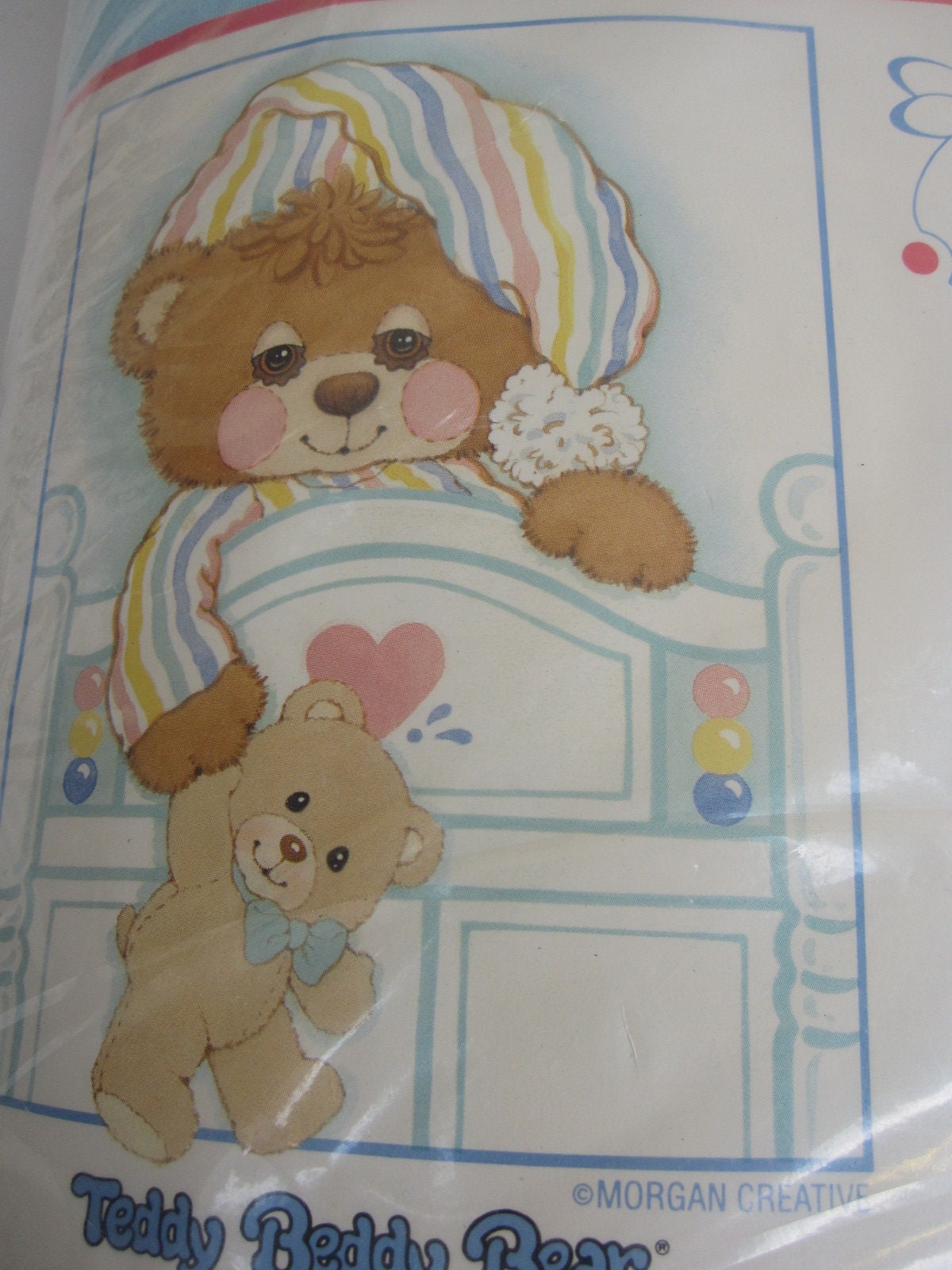 NEW Vintage Teddy Beddy Bear Sleepytime Baby Comforter Blanket Riegel FP Morgan Made in the USA Etsy Canada