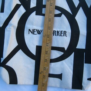 The New Yorker Magazine Canvas Tote Bag Classic Reusable Market Book Carryall image 4