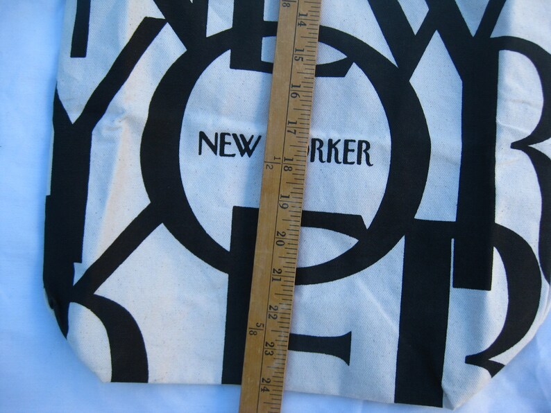 The New Yorker Magazine Canvas Tote Bag Classic Reusable Market Book Carryall image 4