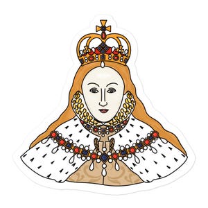Queen Elizabeth 1 Vinyl Sticker