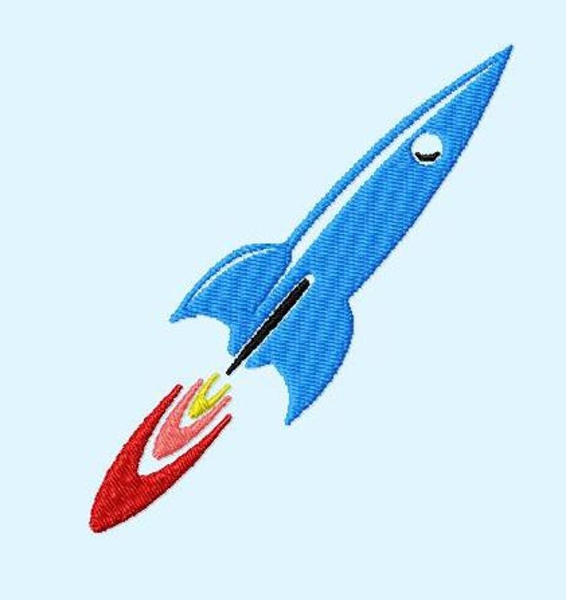 Embroidery pattern Rocket Etsy