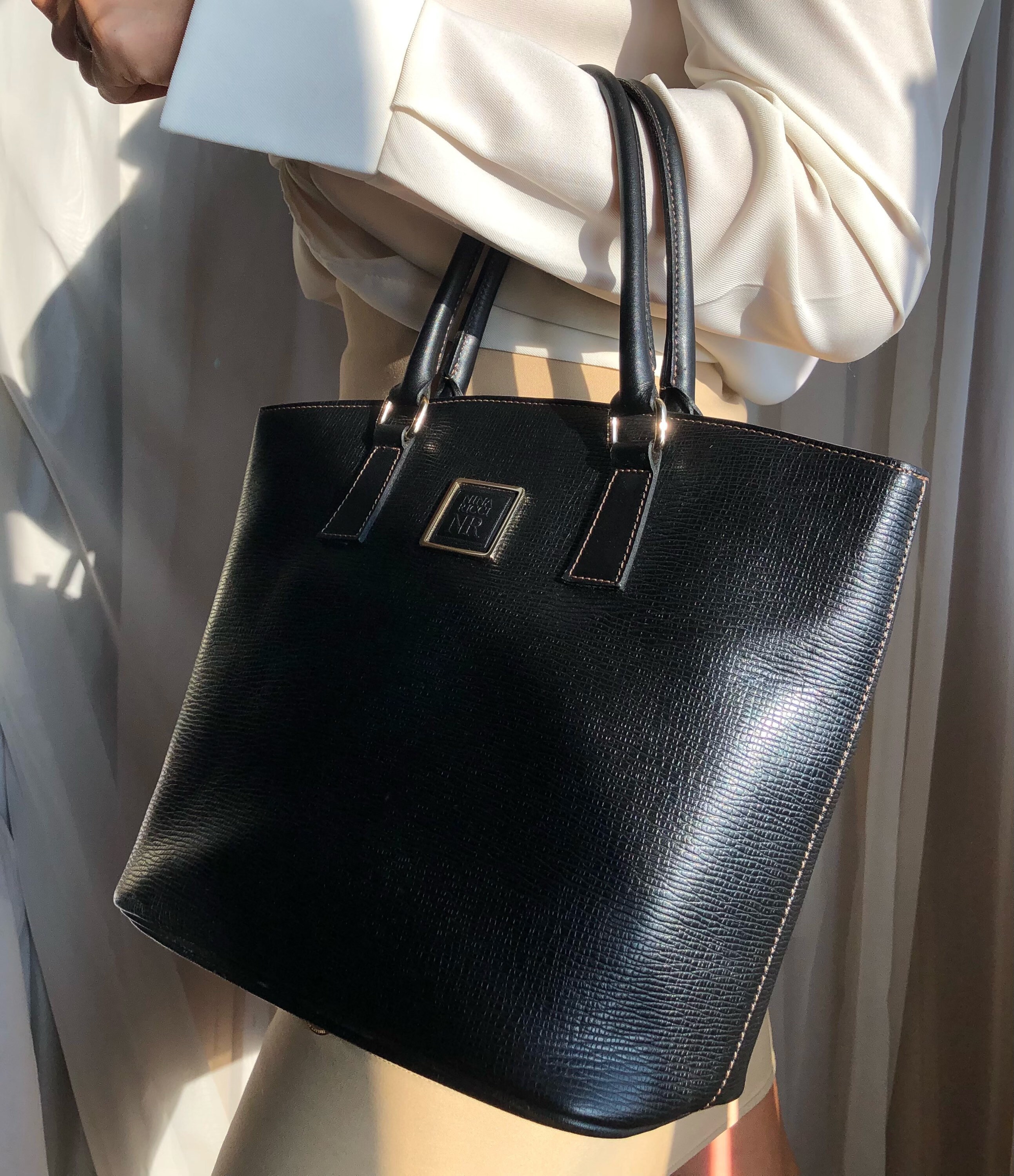 NINA RICCI Maroquinerie Leather Handbag Etsy