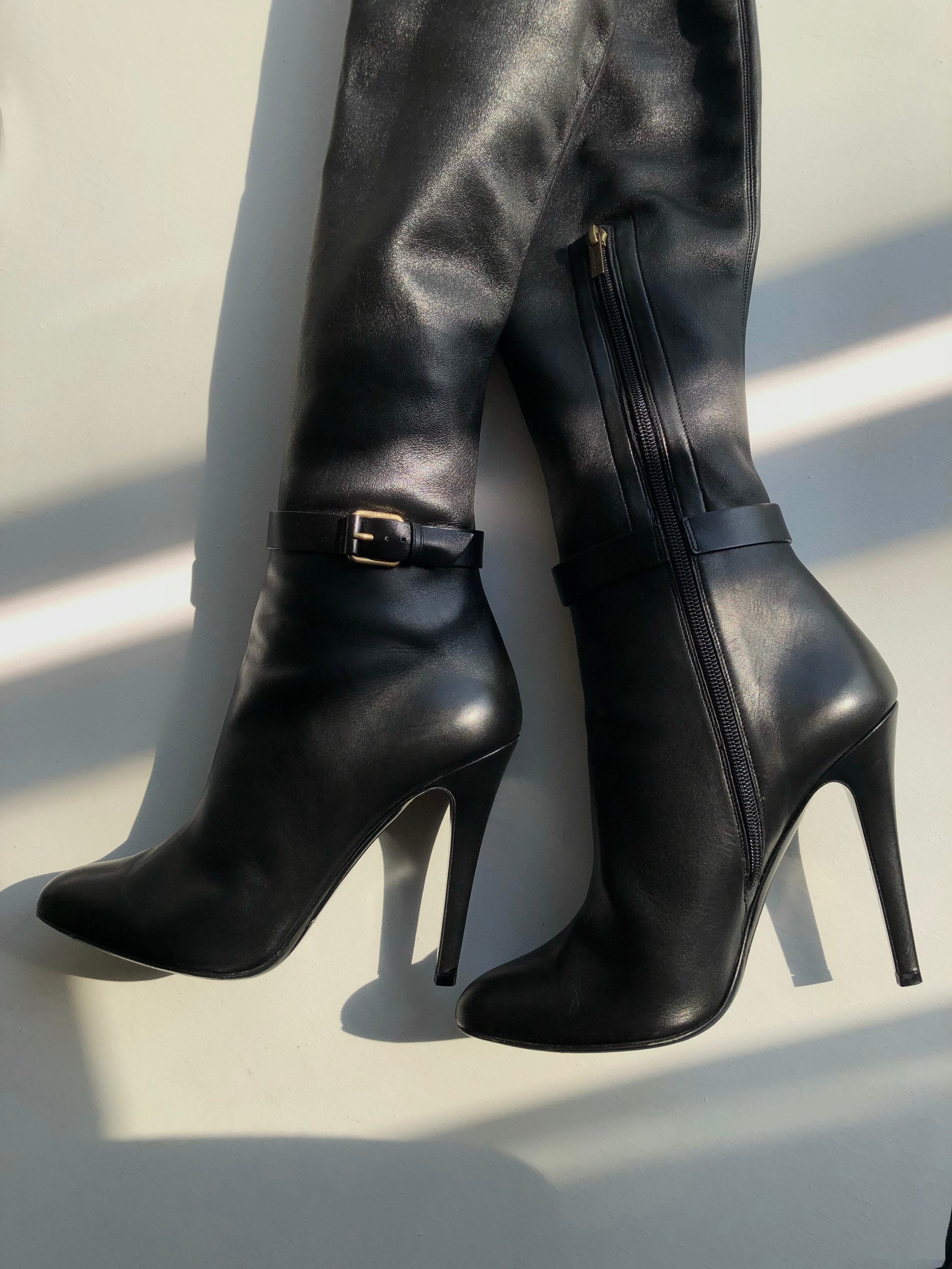 JIMMY CHOO TAMBA Over the Knee Leather 
