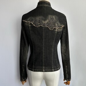 VIVIENNE TAM denim lether jacket y2k