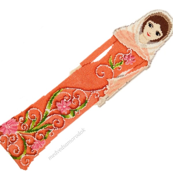 Cross-stitch pattern Fairy tale Doll Lady in a scarf MedvedSamorodok
