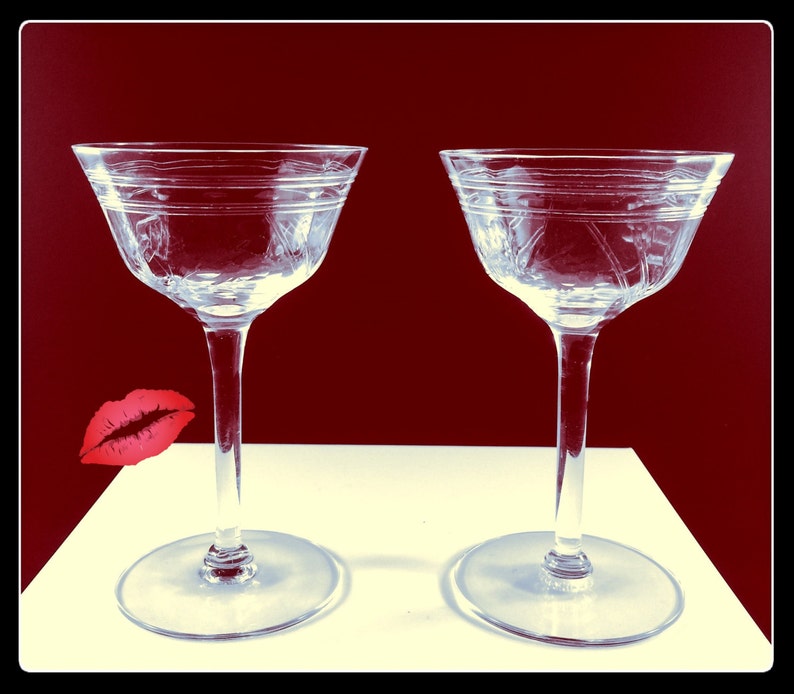 HandMade WINE GLASSES Thin Rimmed Set of 5 RARE Etsy