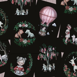 10 Postkarten im Set / Vegane Kunst / Tierrechte