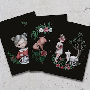 Ensemble de 3 cartes postales pour les végétaliens / activistes des droits des animaux