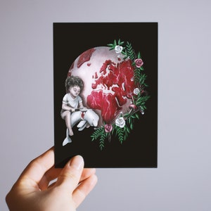 Postkarte Fleisch Planet | für Veganer