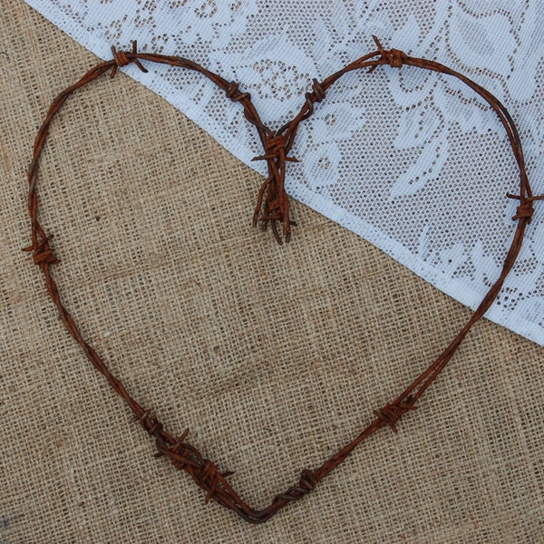 Barbed Wire Heart, Wedding Heart, Rustic Home Decor, Heart, Barbed Wire, Barb Wire, Reclaimed Barbed Wire, Wedding Decor, Wedding Gift, Love