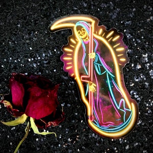 Santa Muerte Protection Sticker