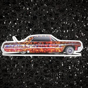 Impala Lowrider Chevy Glitter Sticker
