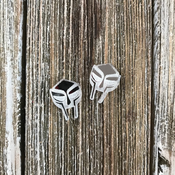 Mf Doom Mask Stud Earrrings