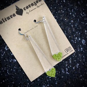 Joint Heart Dangle Earrings