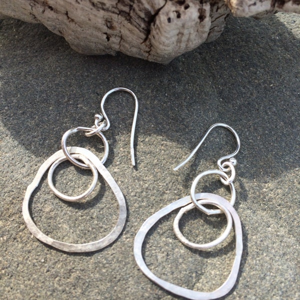 Solid Silver Drop Earrings "Willow"