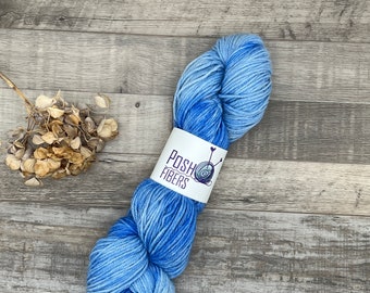 Posh. 100% alpaca wool yarn. Ocean Waves. 246 yards. Hand Dyed alpaca yarn. DK weight. Knit. Crochet. Weave. Hand dyed yarn.