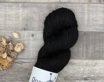 From the Farm True Black - 90/10 alpaca/merino - 240 yds, DK weight