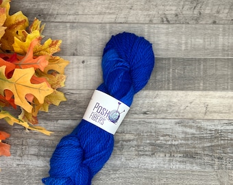 BaBaBaby alpaca and merino yarn. Extreme Blue. 191 yards. Natural alpaca yarn. Aran weight. Alpaca merino wool yarn.