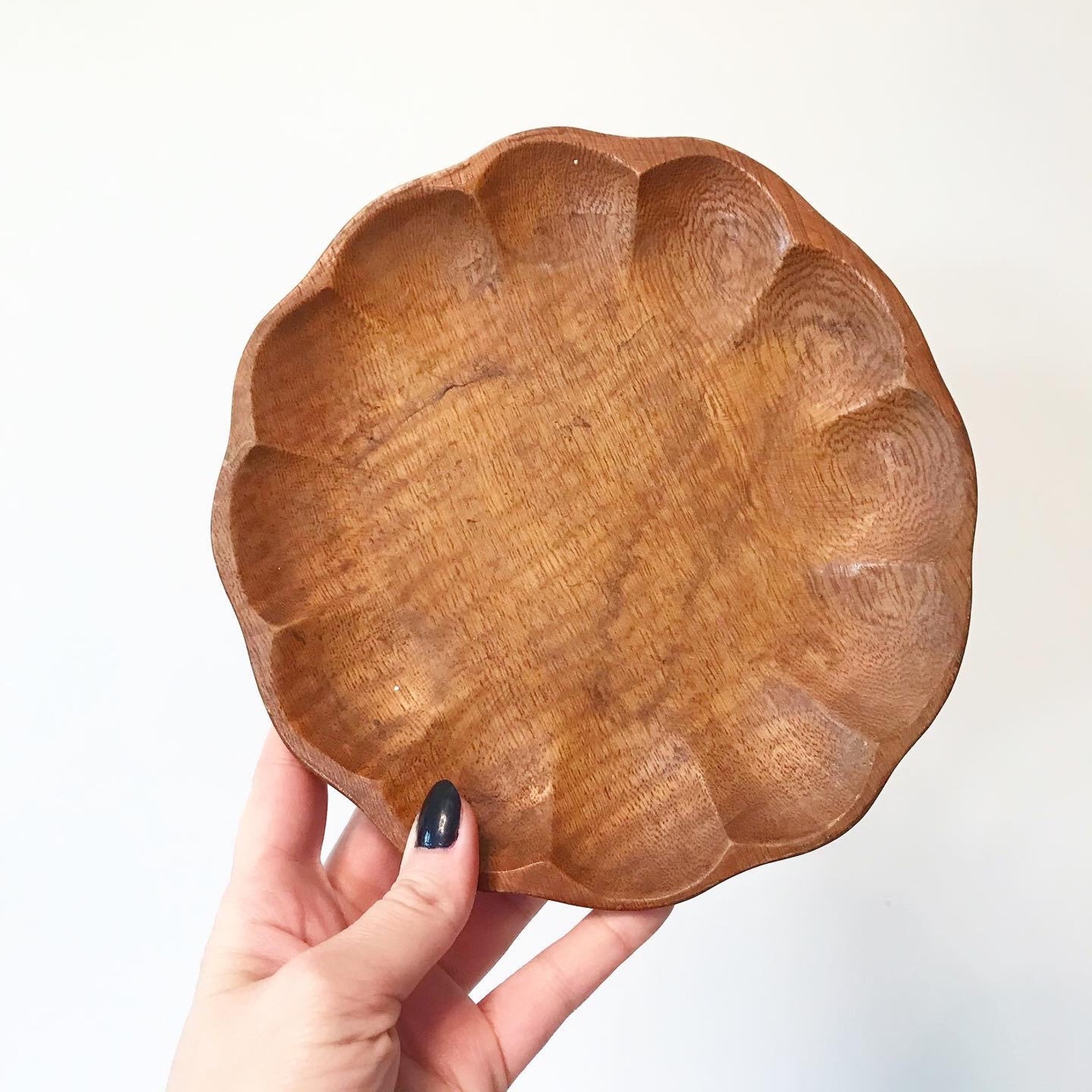 Wooden Pedestal Bowl with Wooden Fruit Etsy
