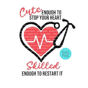 Cute enough to stop your heart skilled enough to restart it keychain sale