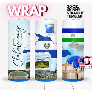 CHALATENANGO El Salvador departamento, mapa, latino, Salvadoreño | WRAP for Skinny 20 0z straight tumbler - png format