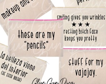 large canvas makeup bolsa