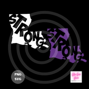 LOUISIANA STRONG State LA, Ida hurricane, Nola proud cutting file - svg, png formats