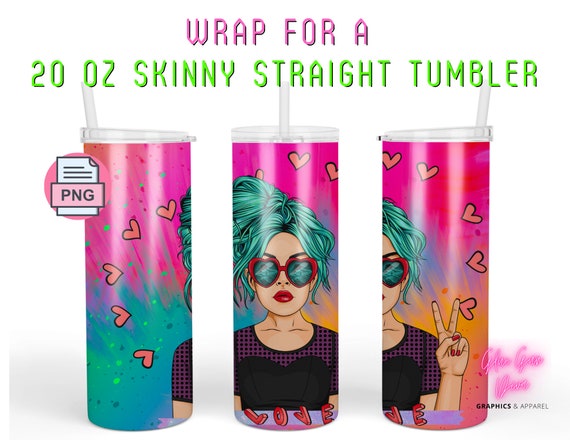 Buy POP CULTURE Love Girl Blue Hair Peace Sign Tumbler WRAP for Online in India - Etsy Buy POP CULTURE Love Girl Blue Hair Peace Sign Tumbler WRAP for Online in India - Etsy