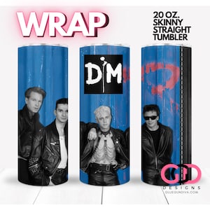 WRAP DEPECHE MODE Band 80s 90s alternatieve rock wrap voor Skinny 20 0z rechte beker - png-formaat