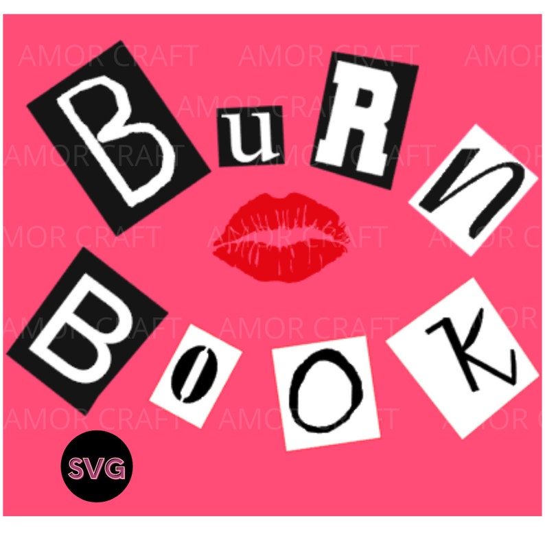 BURN BOOK MEAN Girls cutting file svg png formats Etsy