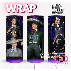 ALEJANDRO FERNANDEZ cantante messicana Mariachi tumbler WRAP per Skinny 20 0z bicchiere dritto - formato png