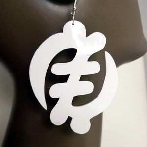 Gye Nyame earrings Africa Adinkra Symbol dangle acrylic jewelry
