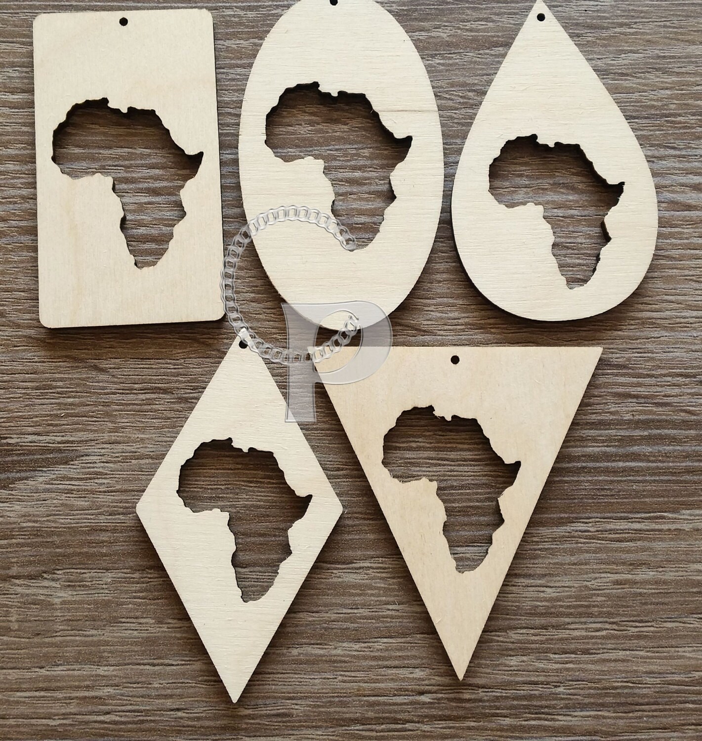 10 Plain Birch Wooden Africa Shapes for Jewelry Natural Etsy UK