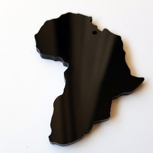 10 pendentifs breloques en forme d'Afrique en acrylique pour bijoux, boucles d'oreilles, création d'artisanat découpé au laser noir rouge vert jaune
