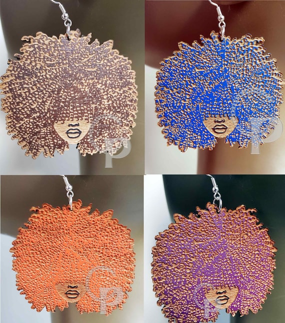 African Earrings 10 Pairs Laser Cut Wooden Earrings Afro Natural Girl Earrings Bulk Buy Wholesale Offer Colors Etsy Norway