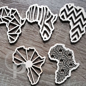 10 x formes géométriques africaines en bois de bouleau uni pour bijoux, boucles d'oreilles, fabrication d'artisanat découpé au laser, bois brut, frais de port gratuit