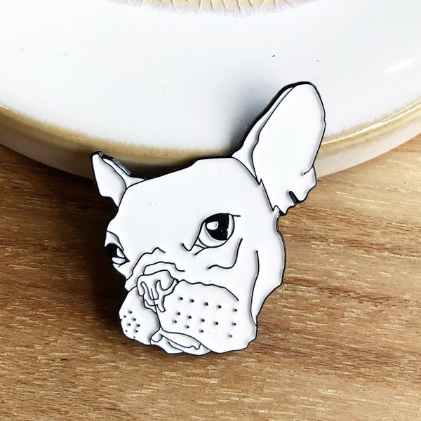 Grumpy French Bulldog Soft Enamel Pin, Dog Love, Pets, Pin