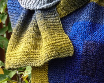 Woolen Scarf Hand knitted OOAK