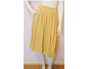 Vintage 90s Floral Skirt // Jaeger Skirt // Prairie Skirt // Ditsy Floral // Pleated Midi Skirt // Floral Cotton Skirt // A-Line Skirt