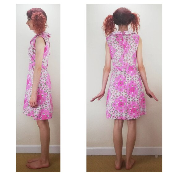 Vintage 70s Floral Dress // 80s Day Dress // Rock… - image 3