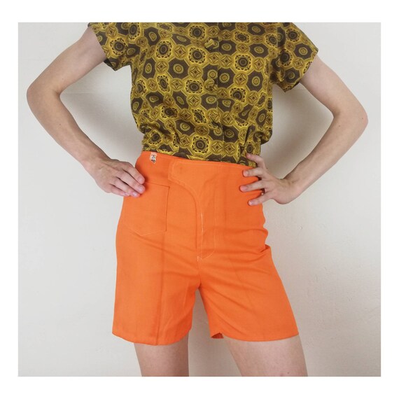 Vintage 60s Shorts 70s High Waisted Shorts Orange Shorts Kids Vintage Mod Style Go Go Pants Disco Hot Pants Glam Rock Etsy Canada
