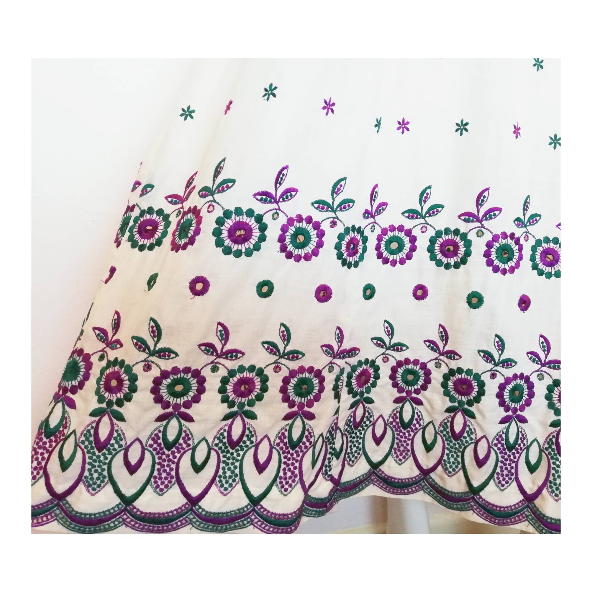 Vintage 70s Floral Maxi Dress // Embroidered Dress // Hippie Dress