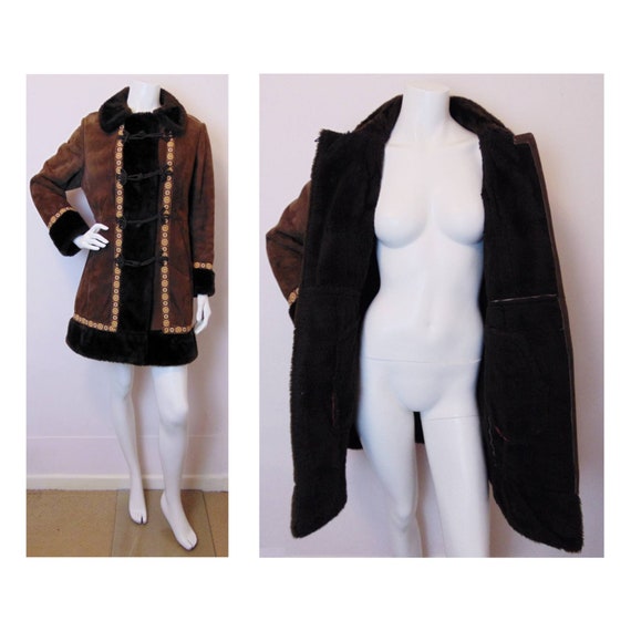 Vintage 60s Princess Coat // 70s Sheepskin Coat /… - image 3